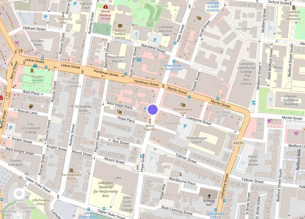 Map: Hope Street Hotel